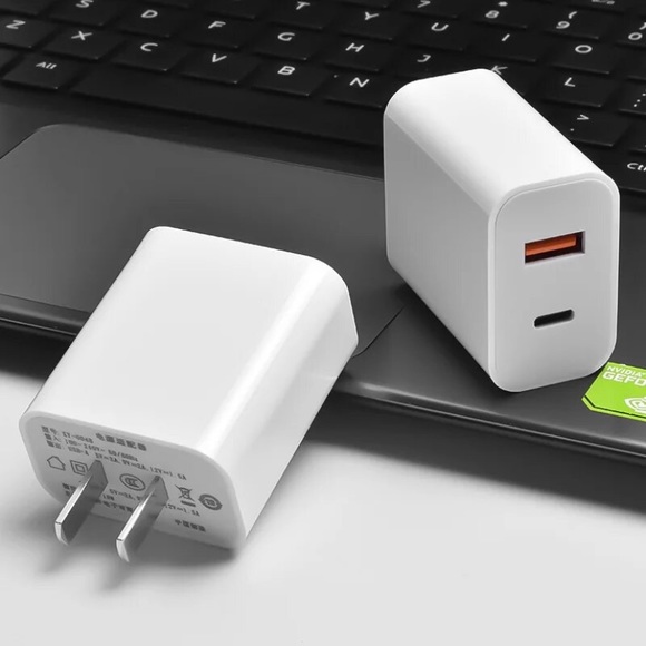 2-Pack-NWT USB C 20W Dual Port Wall Charger Block - Picture 5 of 9